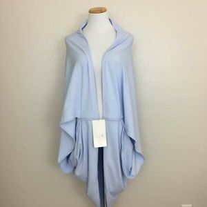 Lululemon Sage Scarf Wrap light blue euc
